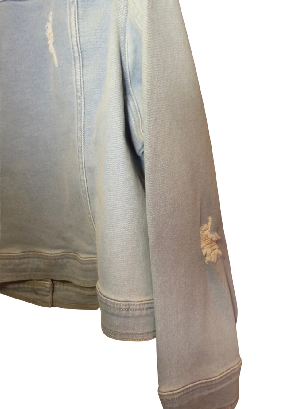 Lane Bryant Light Wash Star-Embellished Denim Jacket - Picture 4 of 5